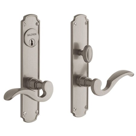 Baldwin Double Cylinder Entry Handlesets Satin Nickel 6942.150.DBLC